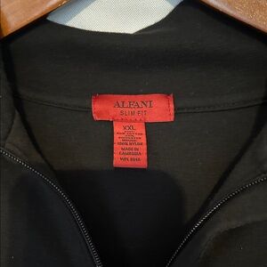 Alfani Black Slim Fit Zip-Up XXL